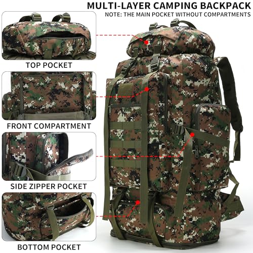 Hiking Backpack for Men 70L
