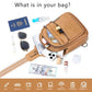 Sling Bag for Women Cross Body Purse Fanny Pack Sling Backpack Vegan Leather Over Shoulder Crossbody Handbag Travel Gifts Tan