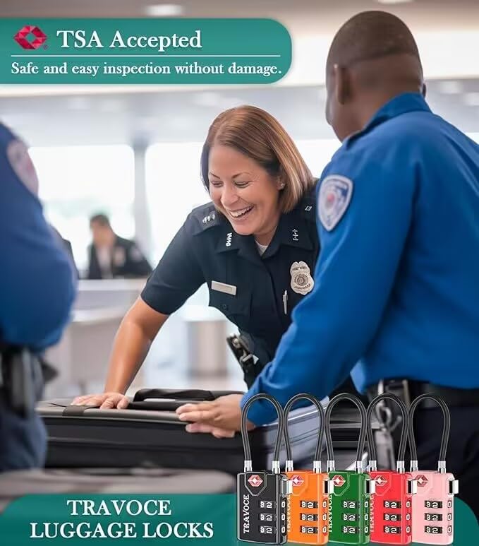 TSA Approved Luggage Locks (4 Count)