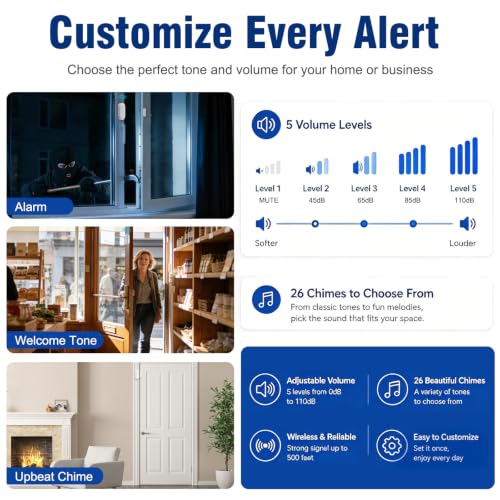 Door Chime Alarm When Open for Kids Safety