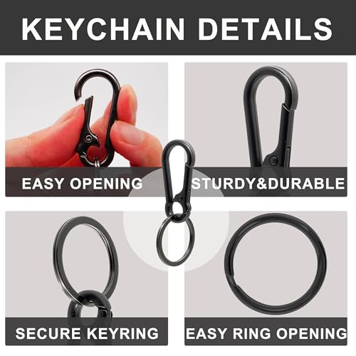 Carabiner Keychain Keyring Set for Men Women