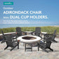 Outdoor Adirondack Chair Set of 6 with 2 Cup Holders (6 Count)