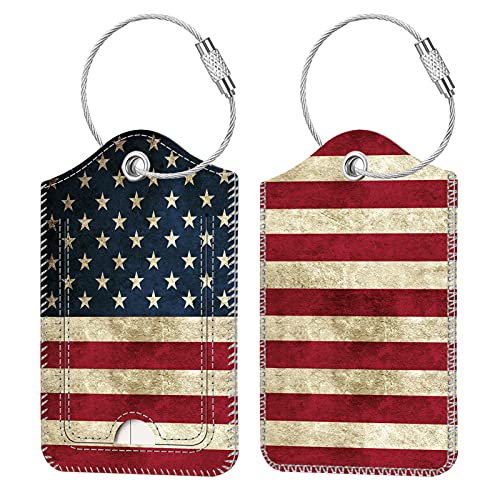 Luggage Tags Privacy Cover ID Label for Travel Bag Suitcase (2 Count)