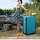 28 Inch Top Opening Checked Luggage with Cup Holder and USB Ports