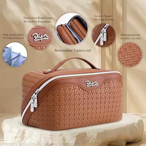 Travel Makeup Bag Cosmetic Bags for Women (3 Count)