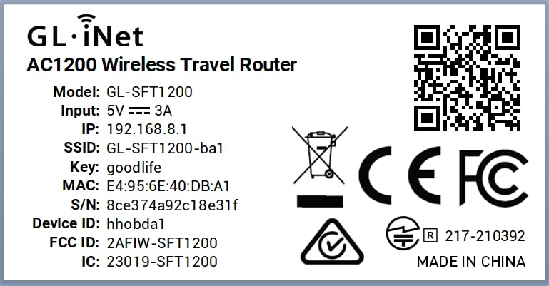 GL SFT1200 Opal Travel Router