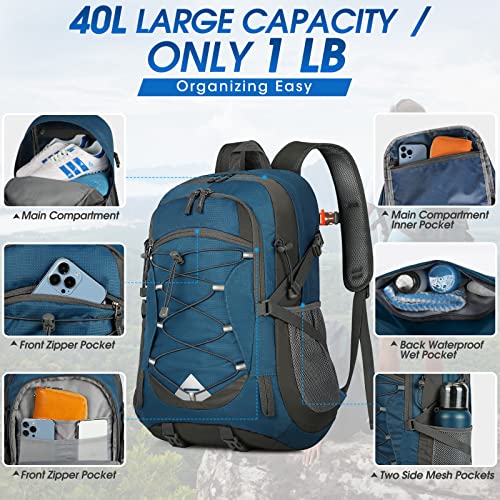 Hiking Backpack 40L Packable Lightweight Camping Daypack Men Women