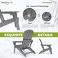 Folding Adirondack Chairs Set of 4