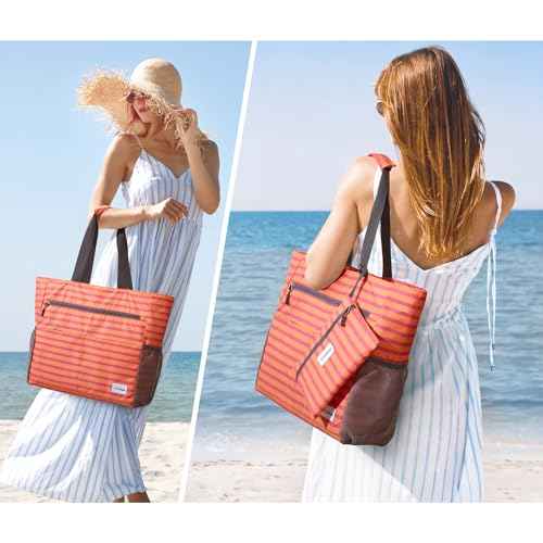 Beach Bag Waterproof Sandproof Large Capacity Foldable for Women