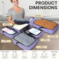 4 Set/6 Set/8 Set Compression Packing Cubes Travel Accessories Expandable Packing Organizers (Half Mesh, 6-Lavender)