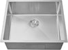 25 x 22 Inch Undermount Kitchen Sink, 18 Gauge 304 Stainless Steel Handmade Large Commercial Single Bowl Deep Basin, Brushed