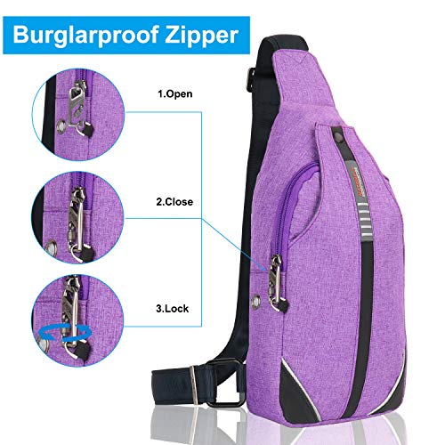 Tiny Crossbody Sling Backpack Anti Theft Backpack for Traveling Chest Shoulder Bag