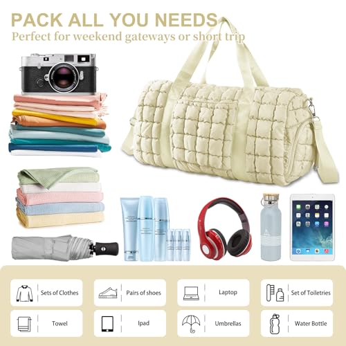 Quilted Travel Duffle Bag Gym Bag for Women
