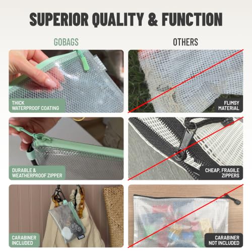 Air Production Multi‑Size Clear Zipper Pouch (4 Count)
