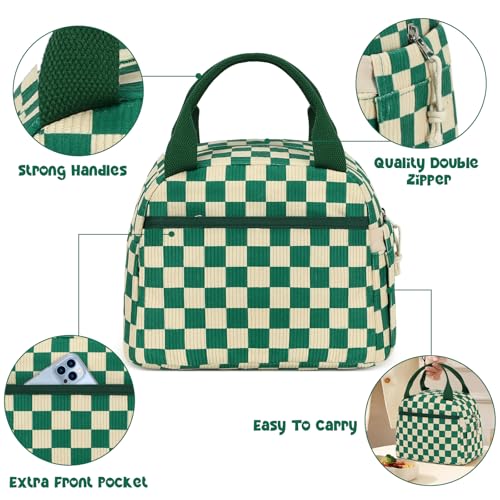Lunch Box for Women men Insulated Cute Corduroy Lunch bag