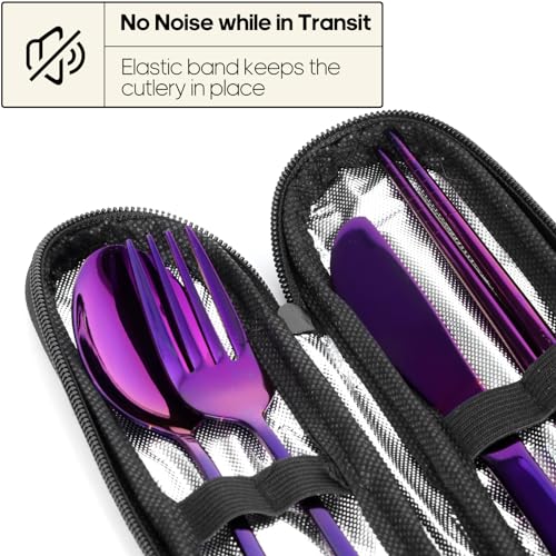 Travel Utensils with Case (5 Count)