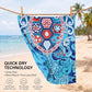 4 Pack Microfiber Beach Towel Oversized 71x32 Blue Multipack Bulk (4 Count)