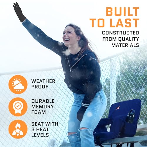 Heated Stadium Seats for Bleachers with Back Support