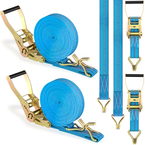 2Pack Ratchet Straps Heavy Duty (2 Count)