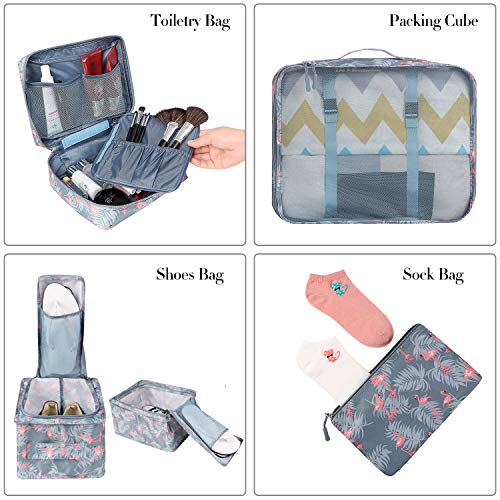 8 Set Packing Cubes Luggage Packing Organizers for Travel Accessories