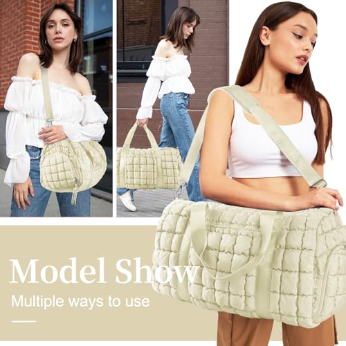 Quilted Travel Duffle Bag Gym Bag for Women
