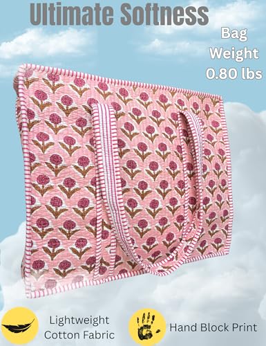 100% Cotton Quilted Tote Bag For Women