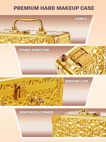 Makeup Box with Detachable Magnetic LED Mirror