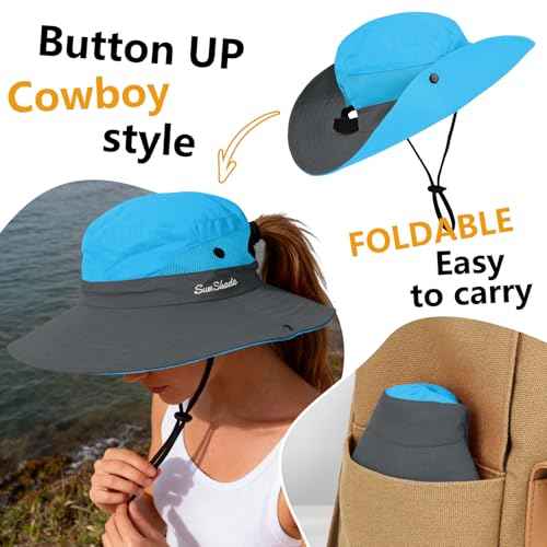 Women's Ponytail Safari Sun Hat