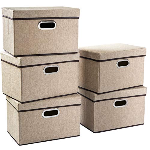 Collapsible Storage Containers with Lids [5 (5 Count)