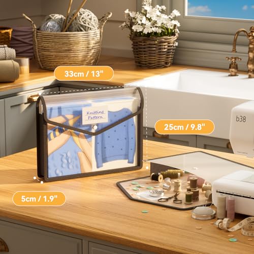 12 Pack Plastic Expanding File Folder