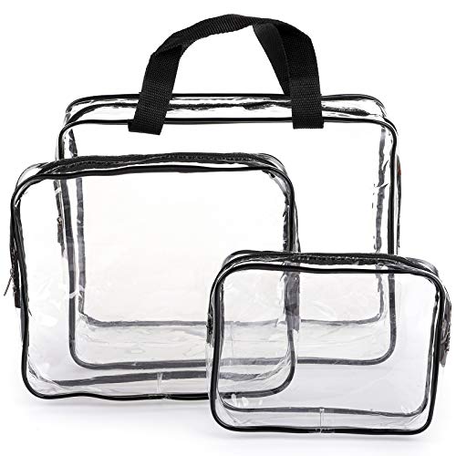 Set of 9 Clear Makeup Bags (9 Count)