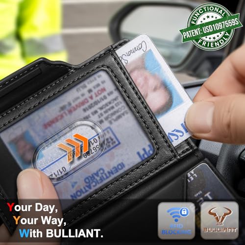 Men Airtag Leather Wallet Metal Case Money Clip