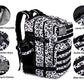 Military Tactical Backpack for Men and Women 45L Army 3 Days Assault Pack Bag Large Rucksack with Molle System White black