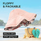 Women Floral Reversible Wide Brim Sun Hats Summer UV Protection Hiking Fishing Hat Wired Edge Beach Garden Lawn Work Cap Chin Strap