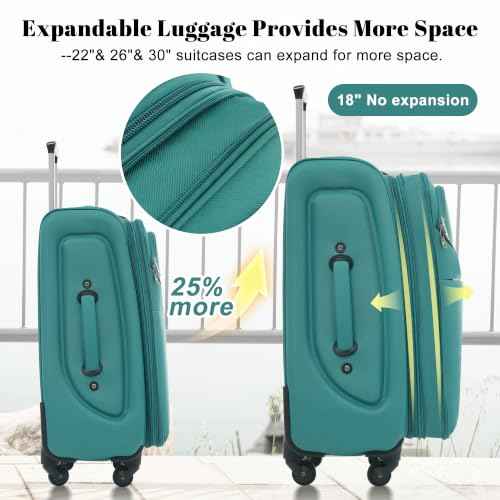 4 Piece Expandable Luggage Set (4 Count)