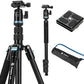 Fotopro 73" Camera Tripod, Aluminum Compact Travel Tripod and Monopod with 360° Ball Head Quick Release Plate, Professional Camera Tripod for DSLR, A4I A5I (Blue, 73 Inch)