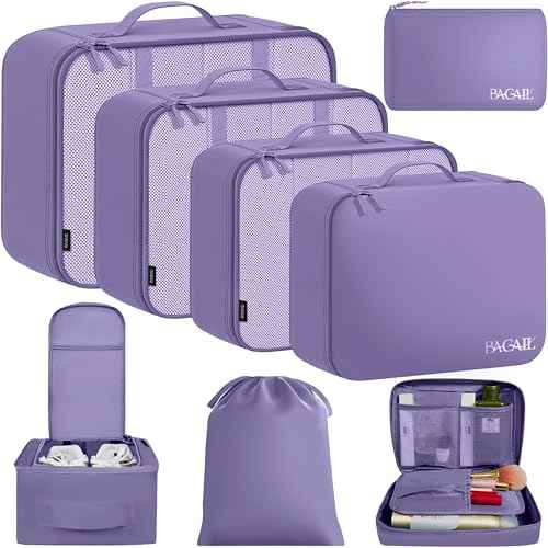 8 Set Packing Cubes Luggage Packing Organizers for Travel Accessories
