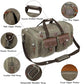 Waxed Canvas Duffle Bag for Men