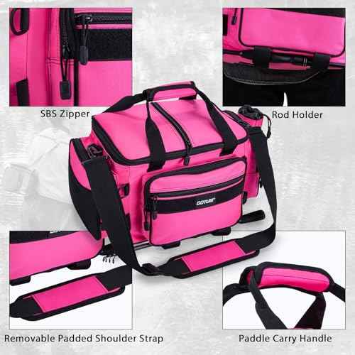 Fishing Tackle Bag with 4PCS 3700 Tackle Boxes (4 Count)