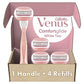 ComfortGlide White Tea Women's Razor 1 Handle + 4 Blade Refills (5 Count)