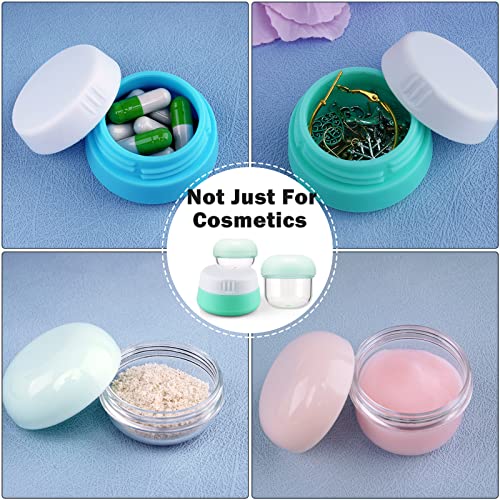 Travel Jars for Creams 9PCS Travel Size Containers for Toiletries Cream Jars Refillable Leak (9 Count)