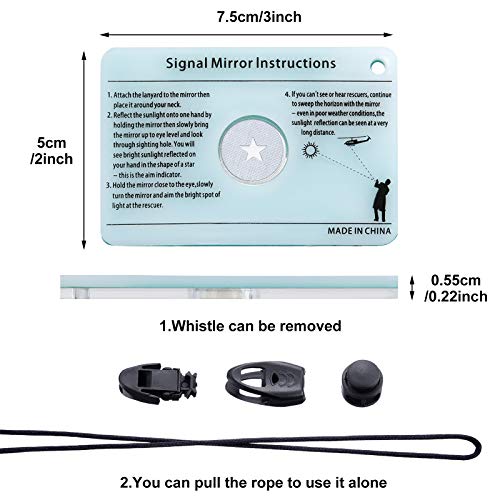 2 Pcs Survival Signal Mirror 2 x 3 in (2 Count)