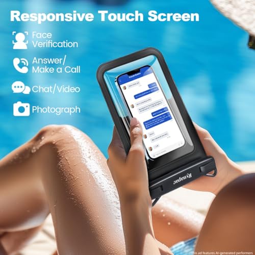 Large Waterproof Phone Pouch Up to 10" (2 Count)