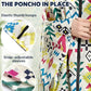 Waterproof Rain Poncho for Women Packable Hooded Raincoat with Pocket