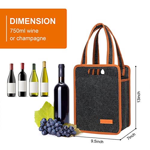 6 Bottle Wine Carrier Tote Bag