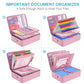 Fireproof File Organizer Bag with 13 Pockets Accordion File Folder