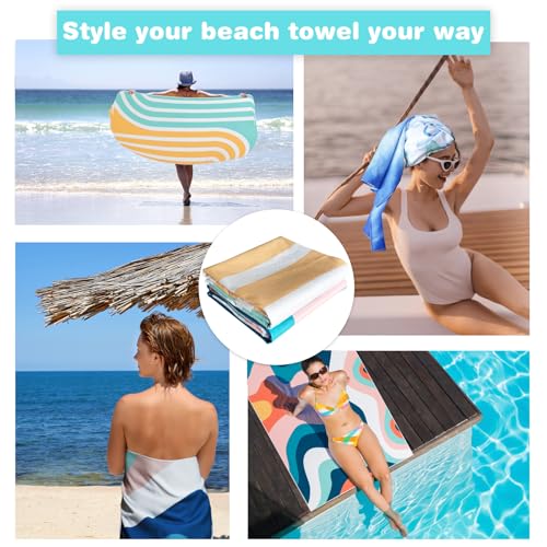 2 Pack Microfiber Beach Towel