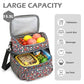 Double Layer Cooler Insulated Lunch Bag Adult Lunch Box Large Tote Bag for Men (Floral)