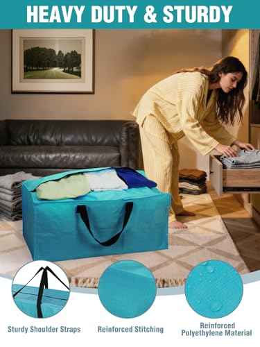 2 Pack Extra Large Moving Bags with Backpack Straps & Handles (2 Count)