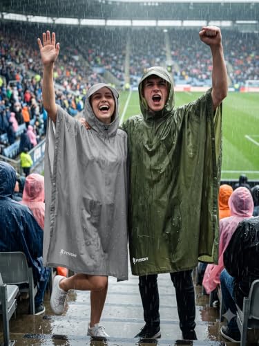 Hooded Rain Poncho for Adults